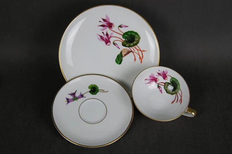 Śniadaniówka kwiat Cyklamen porcelana Hutschenreuther