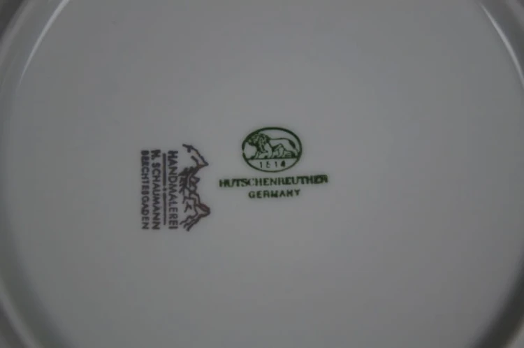 Porcelana Hutschenreuther kwiat Szafranu na śniadaniówce