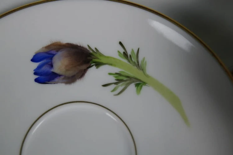 Trio do herbaty z kwiatem Szafranu Hutschenreuther porcelana