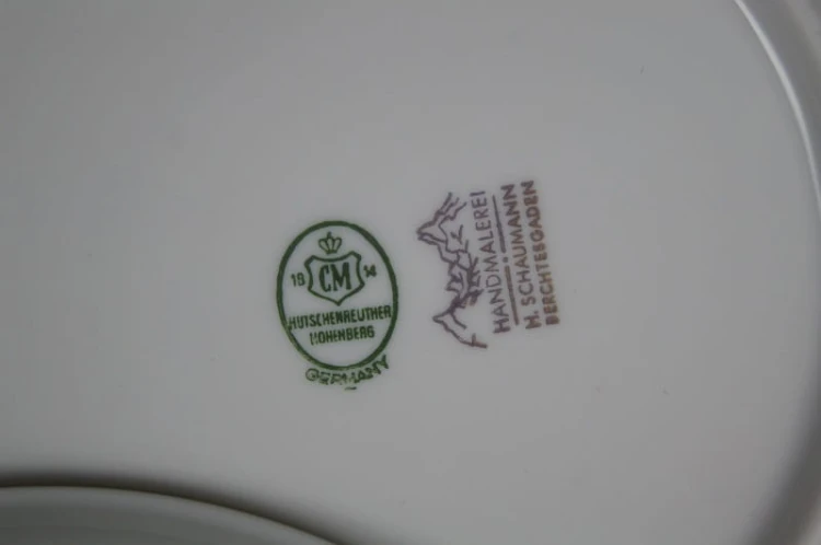 Trio do herbaty z kwiatem Szafranu Hutschenreuther porcelana