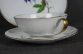 Trio do herbaty kwiat Powojnik na porcelanie Hutschenreuther