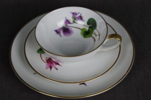 Urdzik Alpejski trio do herbaty porcelana Hutschenreuther