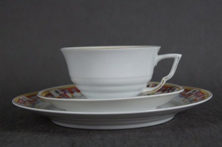 Art Deco zestaw śniadaniowy porcelana Bayer Ostmark