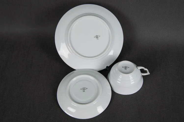 Art Deco zestaw śniadaniowy porcelana Bayer Ostmark