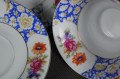 Ukwiecony biały zestaw śniadaniowy porcelana Bayer Ostmark
