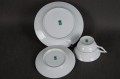 Ukwiecony biały zestaw śniadaniowy porcelana Bayer Ostmark