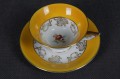 Żółta porcelanowa piękność filiżanka do espresso Volkstedt