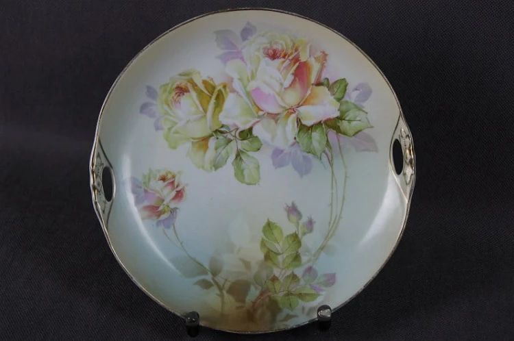 Ukwiecona patera talerz porcelana Weimar