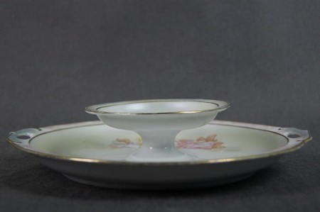 Secesyjna piętrowa porcelanowa patera środek stołu