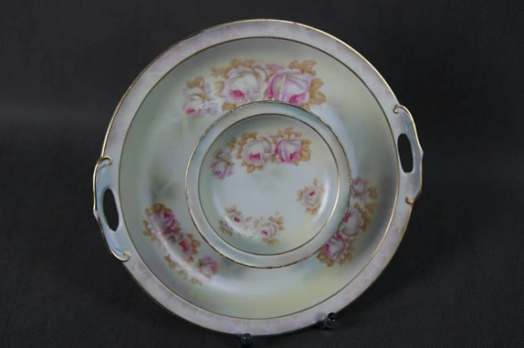Secesyjna piętrowa porcelanowa patera środek stołu