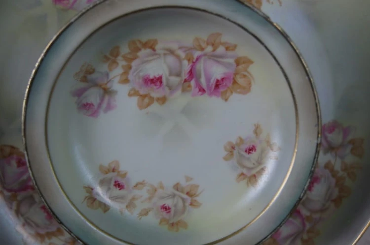 Secesyjna piętrowa porcelanowa patera środek stołu