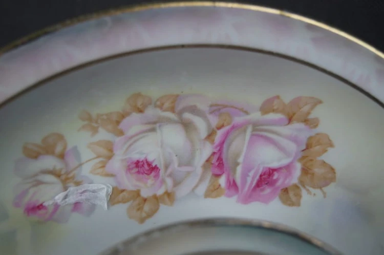 Secesyjna piętrowa porcelanowa patera środek stołu