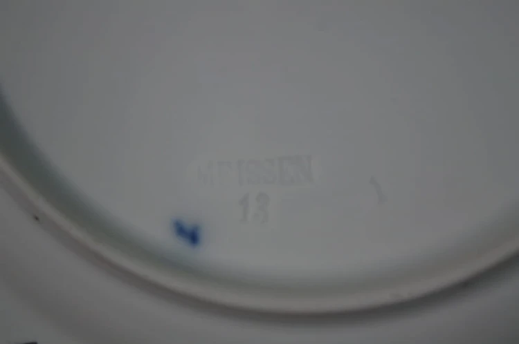 Wzór cebulowy ażurowa patera talerz porcelana Meissen