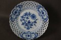 Ażurowa patera talerz wzór cebulowy porcelana Meissen