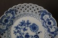 Ażurowa patera talerz wzór cebulowy porcelana Meissen