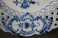 Ażurowa patera talerz wzór cebulowy porcelana Meissen