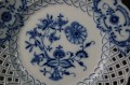 Ażurowa patera talerz wzór cebulowy porcelana Meissen