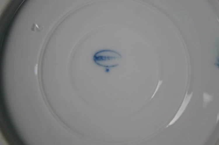 Ażurowa patera talerz wzór cebulowy porcelana Meissen