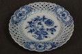 Wzór cebulowy ażurowa patera talerz porcelana Meissen