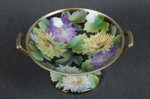 Porcelana Tułowice Reinhold Schlegelmilch ukwiecona patera