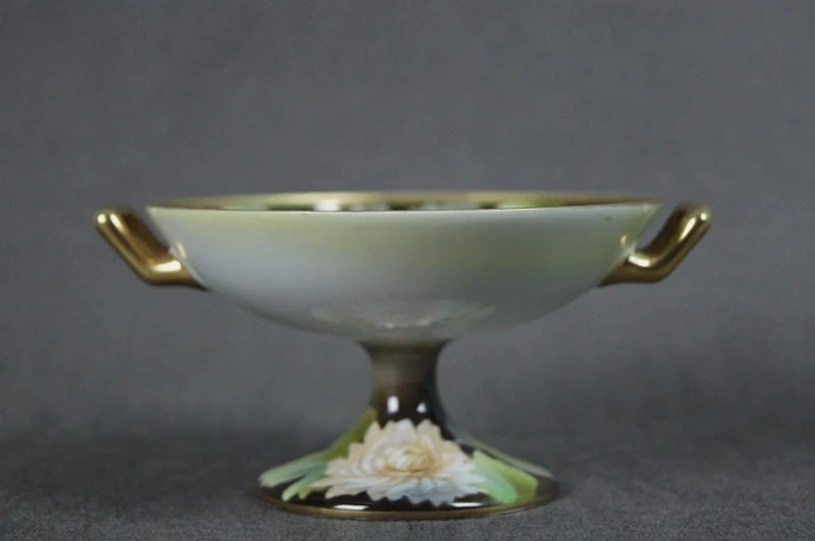 Porcelana Tułowice Reinhold Schlegelmilch ukwiecona patera