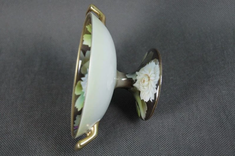 Porcelana Tułowice Reinhold Schlegelmilch ukwiecona patera