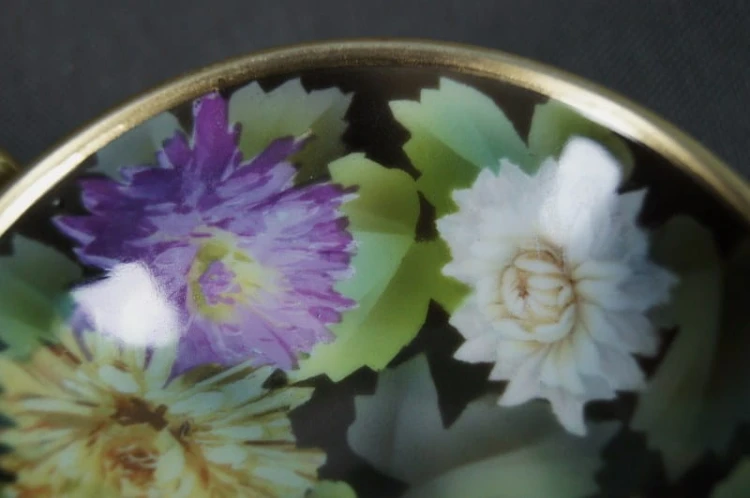 Porcelana Tułowice Reinhold Schlegelmilch ukwiecona patera