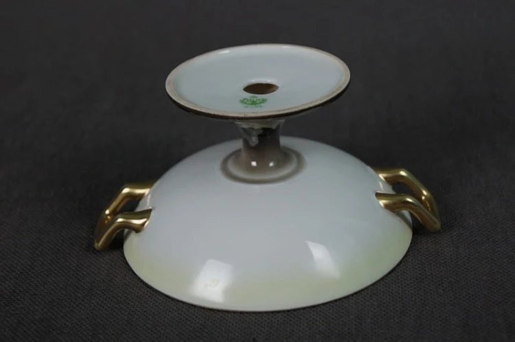 Porcelana Tułowice Reinhold Schlegelmilch ukwiecona patera