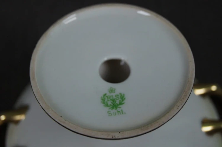 Porcelana Tułowice Reinhold Schlegelmilch ukwiecona patera