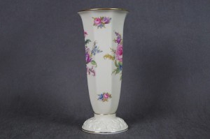 Kwiatowy wazon porcelana Rosenthal złocenia 