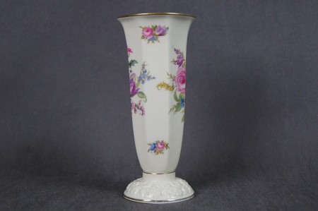 Kwiatowy wazon porcelana Rosenthal złocenia