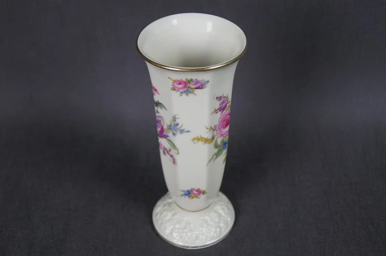 Kwiatowy wazon porcelana Rosenthal złocenia