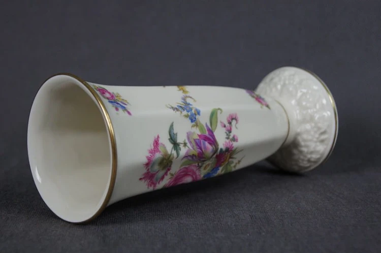 Kwiatowy wazon porcelana Rosenthal złocenia