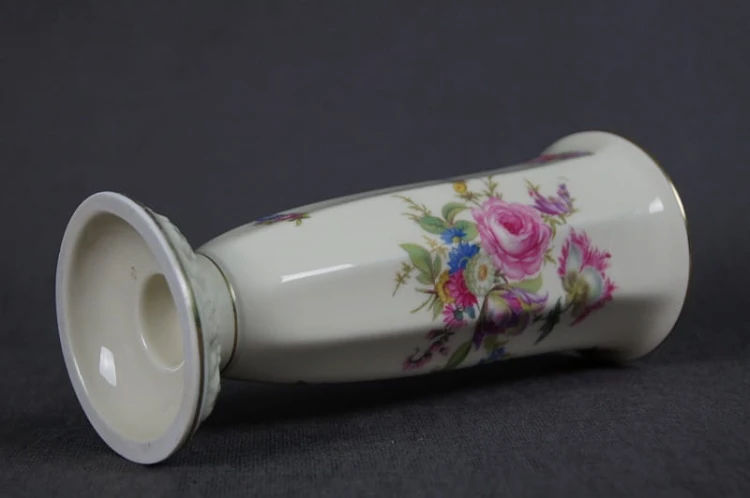 Kwiatowy wazon porcelana Rosenthal złocenia