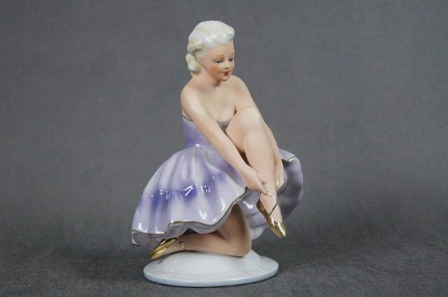 Baletnica z lat 30 figura Art Deco porcelana Fasold & Stauch