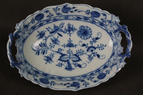 Duży koszyk wzór cebulowy porcelana Meissen