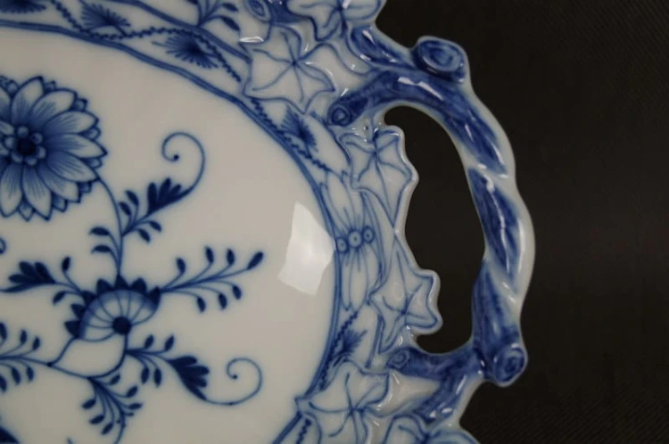 Duży koszyk wzór cebulowy porcelana Meissen