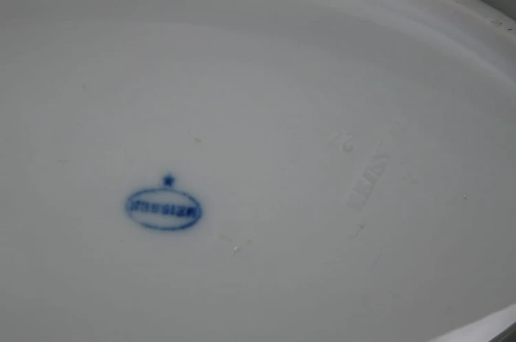 Duży koszyk wzór cebulowy porcelana Meissen