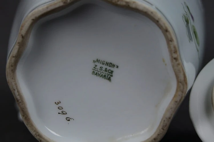 Secesyjny serwisowy dzbanek porcelana Zch. Scherzer