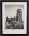 Gdańsk grafika Bazylika Mariacka Helma Fischer Oels akwaforta