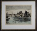 Gdańsk grafika Helma Fischer Oels akwaforta
