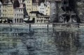 Gdańsk grafika Helma Fischer Oels akwaforta
