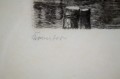Gdański spichlerz grafika akwaforta Hugo Eichler