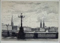 Hamburg na grafice artystycznej akwaforta Fried Traulsen