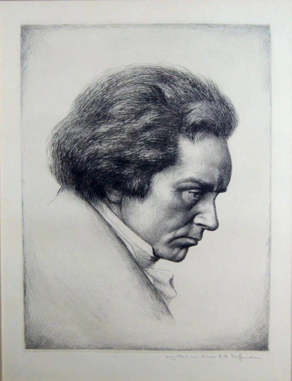 Ludwig van Beethoven grafika Werner E. A. Hoffmann