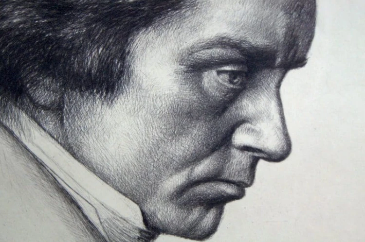 Ludwig van Beethoven grafika Werner E. A. Hoffmann