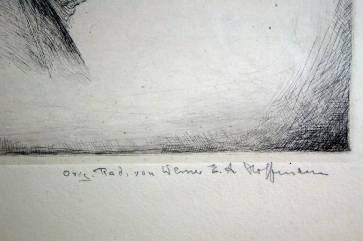 Ludwig van Beethoven grafika Werner E. A. Hoffmann