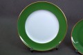 Porcelana Tettau zielone śniadaniowe trio