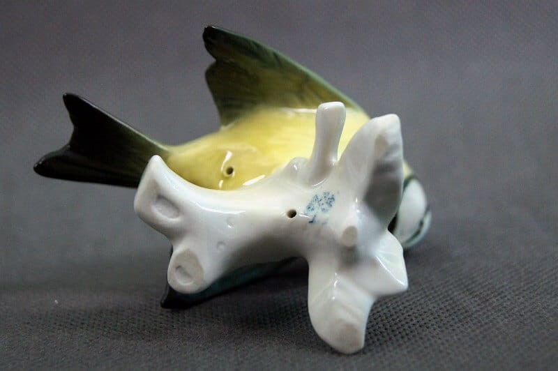 Kolorowa sikorka porcelana Karl Ens Volkstedt