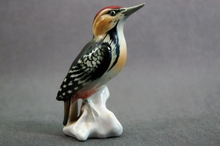 Dzięcioł markowa porcelana Karl Ens Volkstedt